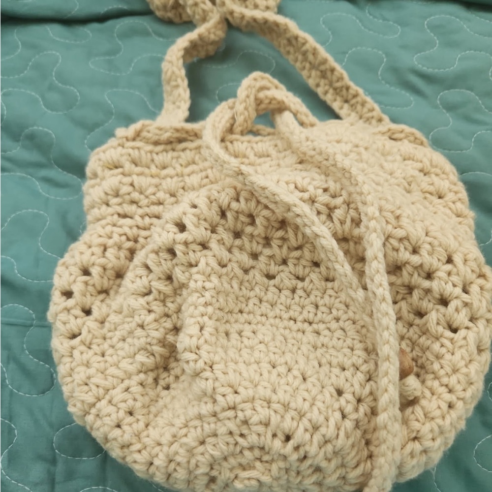 Handcrafted Cream Crochet Bag